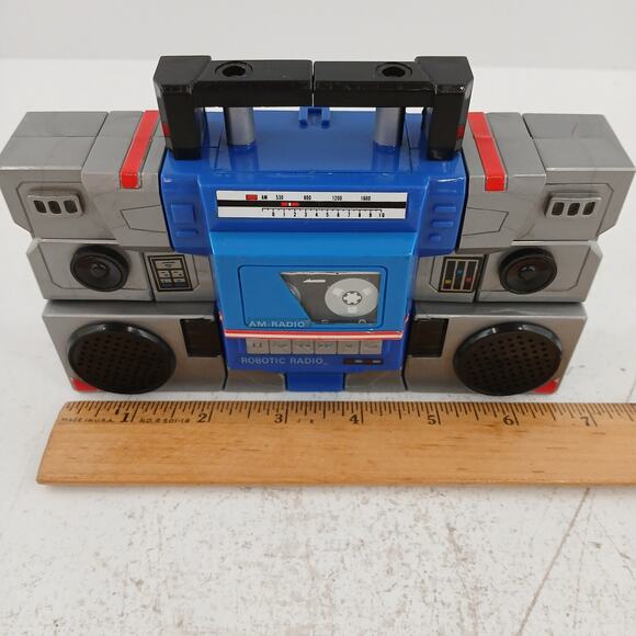 VTG Robotic Boombox AM Radio Toy 1984 Transformer Style Cassette Untested - Picture 8 of 9